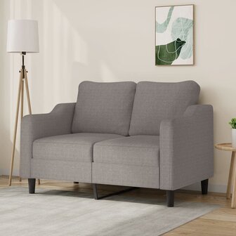 Tweezitsbank 140 cm stof taupe 1