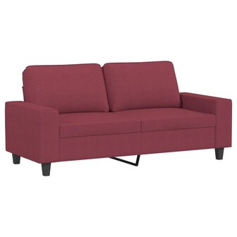 Tweezitsbank 140 cm stof wijnrood 2