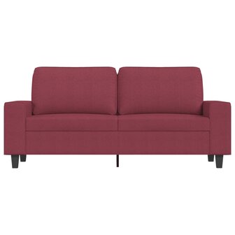 Tweezitsbank 140 cm stof wijnrood 3
