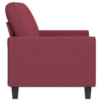 Tweezitsbank 140 cm stof wijnrood 4