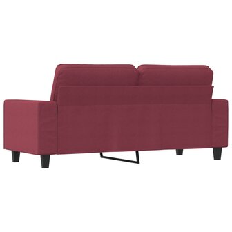 Tweezitsbank 140 cm stof wijnrood 5
