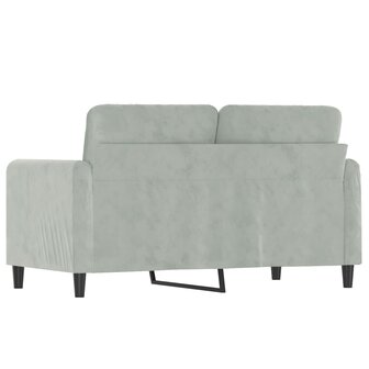 Tweezitsbank 120 cm fluweel lichtgrijs 5