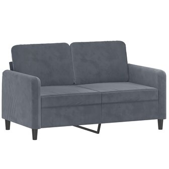 Tweezitsbank 120 cm fluweel donkergrijs 2