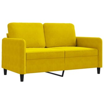 Tweezitsbank 120 cm fluweel geel 2
