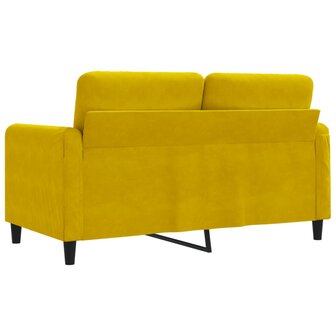 Tweezitsbank 120 cm fluweel geel 6