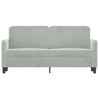 Tweezitsbank 140 cm fluweel lichtgrijs 3