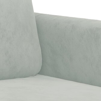 Tweezitsbank 140 cm fluweel lichtgrijs 6