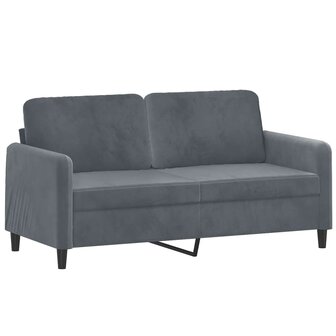 Tweezitsbank 140 cm fluweel donkergrijs 2