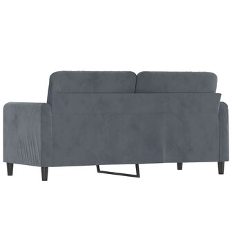 Tweezitsbank 140 cm fluweel donkergrijs 5