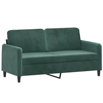 Tweezitsbank 140 cm fluweel donkergroen 2
