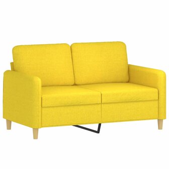 Tweezitsbank 120 cm stof lichtgeel 2