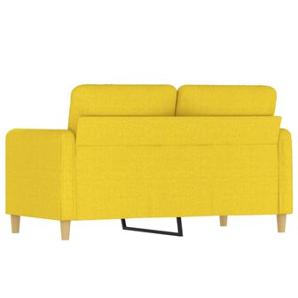 Tweezitsbank 120 cm stof lichtgeel 5