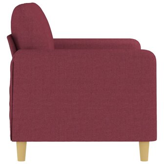 Tweezitsbank 120 cm stof wijnrood 4