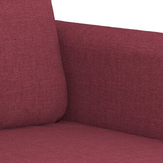 Tweezitsbank 120 cm stof wijnrood 6