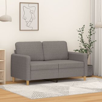 Tweezitsbank 120 cm stof taupe 1