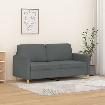 Tweezitsbank 140 cm stof donkergrijs 1