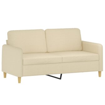 Tweezitsbank 140 cm stof cr&egrave;mekleurig 2
