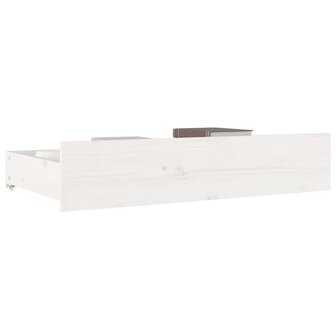 Bedlades 4 st massief grenenhout wit 6