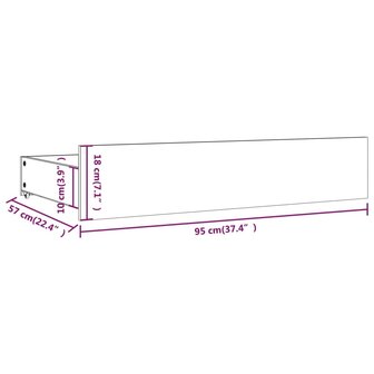 Bedlades 4 st massief grenenhout wit 8
