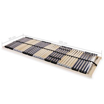 Lattenbodem met 42 latten 7 zones 90x200 cm 8