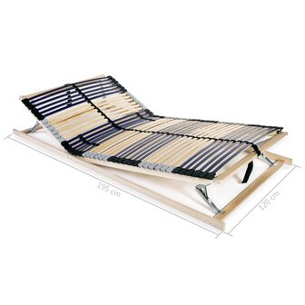 Lattenbodem met 42 latten 7 zones 120x200 cm 9