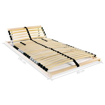 Lattenbodems 2 st met 28 latten 7 zones 80x200 cm 7