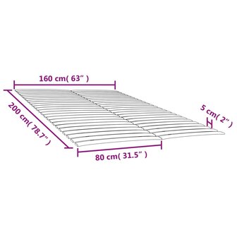 Lattenbodems 2 st met 48 latten 80x200 cm 6