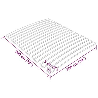 Lattenbodem met 17 latten 100x200 cm 7