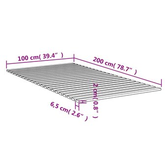 Lattenbodem 100x200 cm massief grenenhout 9
