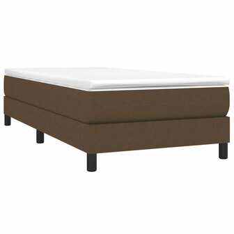 Bedframe zonder matras 80x200 cm stof donkerbruin 3