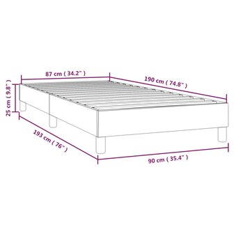 Bedframe zonder matras 90x190 cm stof taupe 9