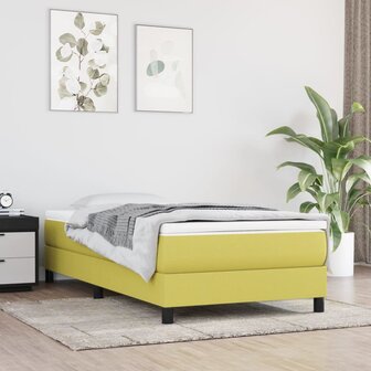 Bedframe zonder matras 100x200 cm stof groen 1