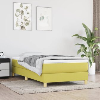 Bedframe zonder matras 100x200 cm stof groen 1