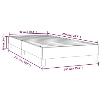 Bedframe zonder matras 100x200 cm stof groen 9
