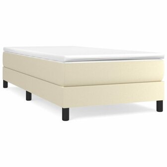 Bedframe kunstleer cr&egrave;mekleurig 80x200 cm 2