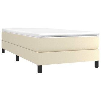 Bedframe kunstleer cr&egrave;mekleurig 80x200 cm 3
