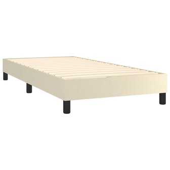 Bedframe kunstleer cr&egrave;mekleurig 80x200 cm 4