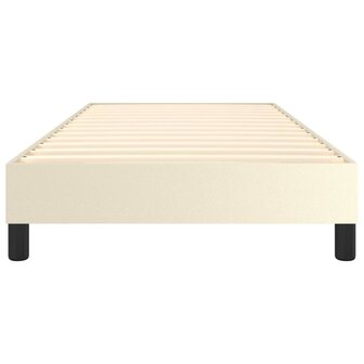 Bedframe kunstleer cr&egrave;mekleurig 80x200 cm 5