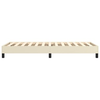 Bedframe kunstleer cr&egrave;mekleurig 80x200 cm 6