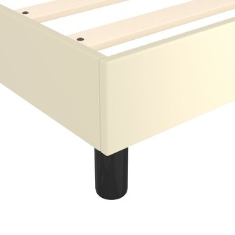 Bedframe kunstleer cr&egrave;mekleurig 80x200 cm 7