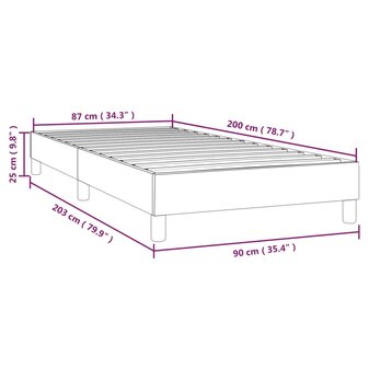 Bedframe fluweel zwart 90x200 cm 9