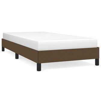 Bedframe zonder matras 80x200 cm stof donkerbruin 2