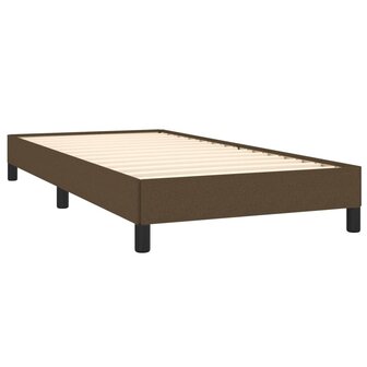 Bedframe zonder matras 80x200 cm stof donkerbruin 4