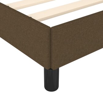 Bedframe zonder matras 80x200 cm stof donkerbruin 7