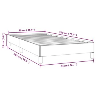 Bedframe zonder matras 80x200 cm stof blauw 9