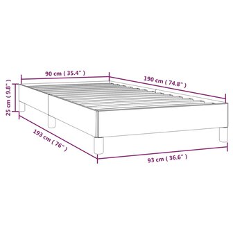 Bedframe zonder matras 90x190 cm stof taupe 9