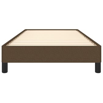 Bedframe zonder matras 90x200 cm stof donkerbruin 5