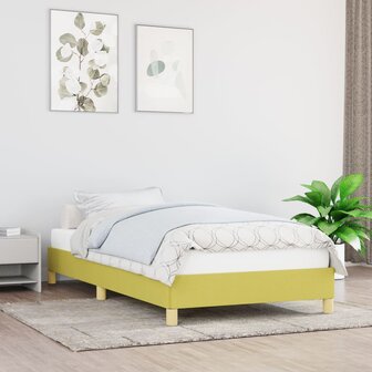 Bedframe zonder matras 100x200 cm stof groen 1