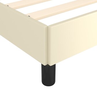 Bedframe kunstleer cr&egrave;mekleurig 80x200 cm 7