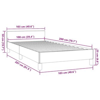 Bedframe zonder matras 100x200 cm stof groen 9